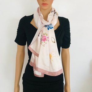 New York USA Fashion Large Scarf Silk-Like Collectible Holiday Gift Wrap Shawl